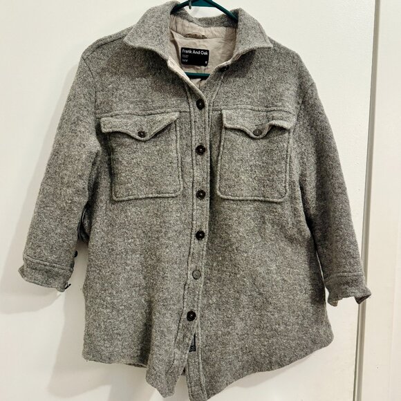 ⭐️ FREE WITH PURCHASE ⭐️ Frank and Oak Wool Shacket, Size M (fits S-M) - Picture 1 of 5